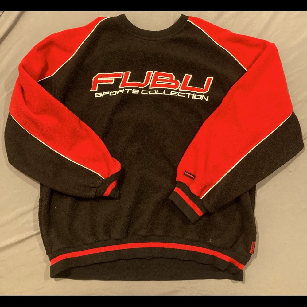 Black and Red FUBU Crewneck
